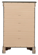 LouisPhillipe 5-Drawers Chest, Gray