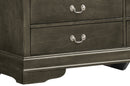 LouisPhillipe 6-Drawers Dresser, Gray
