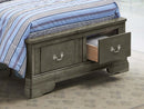 LouisPhillipe Full Storage Bed, Gray