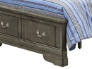 LouisPhillipe King Storage Bed, Gray