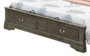 LouisPhillipe Queen Storage Bed, Gray
