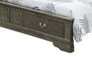 LouisPhillipe Queen Storage Bed, Gray