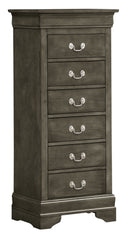 LouisPhillipe 6-Drawers Chest, Gray