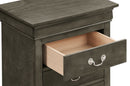 LouisPhillipe 6-Drawers Chest, Gray
