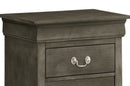 LouisPhillipe 2-Drawers Nightstand, Gray