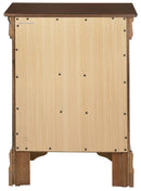 LouisPhillipe 3-Drawers Nightstand, Cappuccino