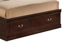 LouisPhillipe King Storage Bed w/Bookcase Headboard, Cappuccino