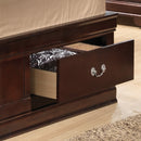 LouisPhillipe King Storage Bed, Cappuccino