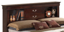 LouisPhillipe Queen Storage Bed w/Bookcase Headboard, Cappuccino