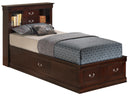 LouisPhillipe Twin Storage Bed, Cappuccino