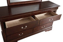 LouisPhillipe 6-Drawers Dresser, Cappuccino