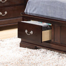 LouisPhillipe Twin Storage Bed, Cappuccino