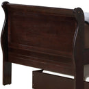 LouisPhillipe Twin Bed, Cappuccino