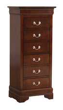 LouisPhillipe 6-Drawers Chest, Cappuccino