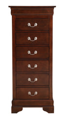 LouisPhillipe 6-Drawers Chest, Cappuccino