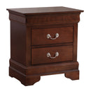 LouisPhillipe 2-Drawers Nightstand, Cappuccino