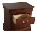 LouisPhillipe 2-Drawers Nightstand, Cappuccino