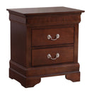 LouisPhillipe 2-Drawers Nightstand, Cappuccino