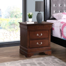 LouisPhillipe 2-Drawers Nightstand, Cappuccino