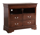 LouisPhillipe 4-Drawers Media Chest, Cappuccino