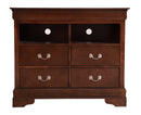 LouisPhillipe 4-Drawers Media Chest, Cappuccino