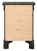 LouisPhillipe 3-Drawers Nightstand, Black