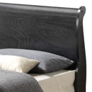 LouisPhillipe Twin Sleigh Bed, Black