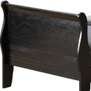 LouisPhillipe Twin Sleigh Bed, Black
