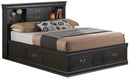 LouisPhillipe Full Storage Bed, Black