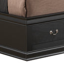 LouisPhillipe Full Storage Bed, Black