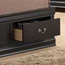LouisPhillipe King Storage Bed w/Bookcase Headboard, Black