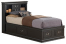 LouisPhillipe Twin Storage Bed, Black