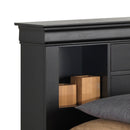 LouisPhillipe Twin Storage Bed, Black