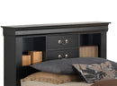 LouisPhillipe Twin Storage Bed, Black