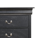 LouisPhillipe 5-Drawers Chest, Black