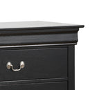 LouisPhillipe 6-Drawers Dresser, Black