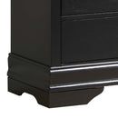 LouisPhillipe 6-Drawers Dresser, Black