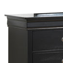 LouisPhillipe 6-Drawers Dresser, Black