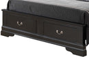 LouisPhillipe Queen Storage Bed, Black
