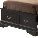 LouisPhillipe Twin Storage Bed, Black