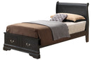 LouisPhillipe Twin Storage Bed, Black