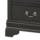 LouisPhillipe 6-Drawers Chest, Black