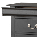 LouisPhillipe 6-Drawers Chest, Black