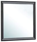 LouisPhillipe 38"L x 38"H Mirror, Black