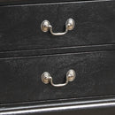 LouisPhillipe 2-Drawers Nightstand, Black
