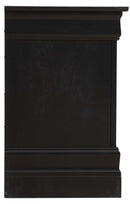 LouisPhillipe 2-Drawers Nightstand, Black