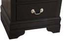 LouisPhillipe 2-Drawers Nightstand, Black