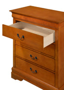 LouisPhillipe 4-Drawers Chest, Oak