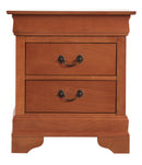 LouisPhillipe 2-Drawers Nightstand, Oak