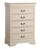 LouisPhillipe 5-Drawers Chest, Beige